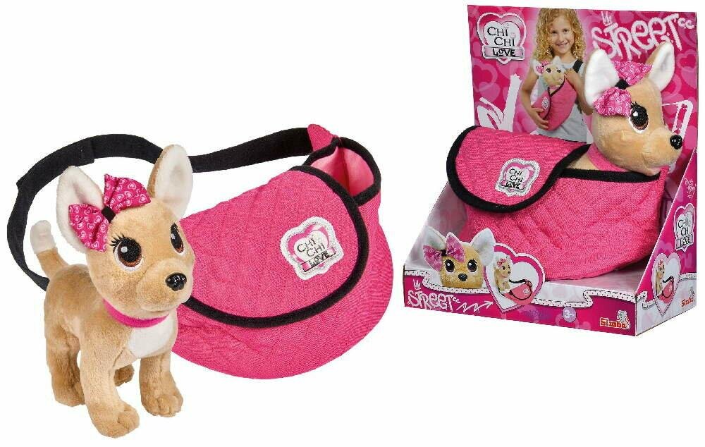 Мягкая игрушка Simba "Chi-Chi Love", Стрит стайл, плюшевая собачка, с поясной сумочкой