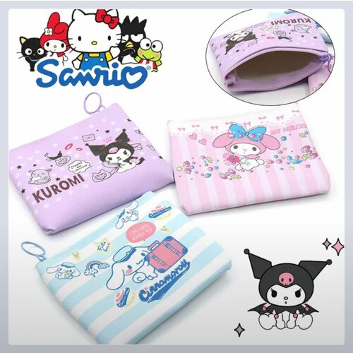Набор 2 штуки мини кошелёк для девочек My Melody силиконовая сумка мессенджер sanrio kawaii kuromi cinnamoroll hello kitty my melody милая аниме мультяшная сумка детская игрушка рождественский подарок