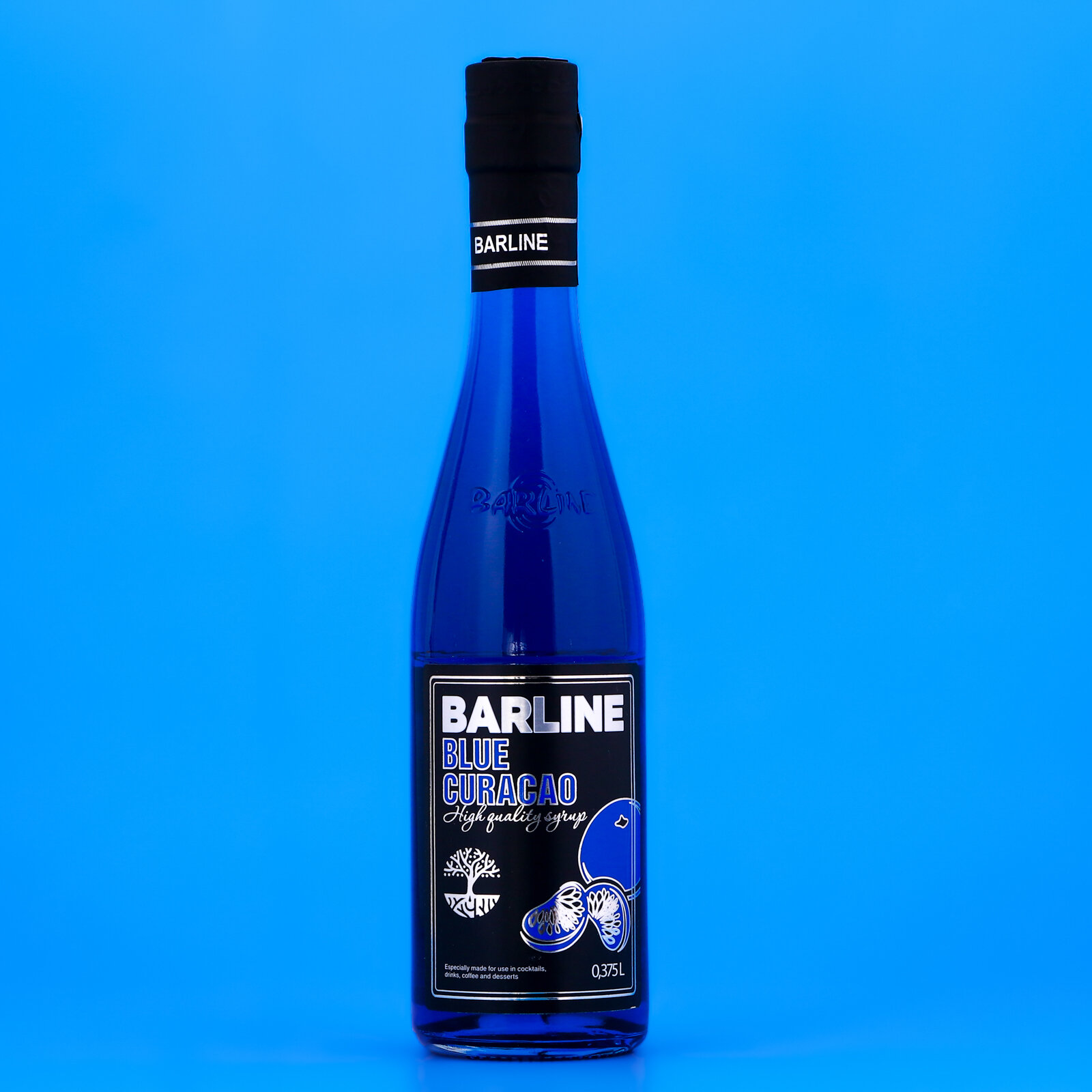 Сироп Barline Блю Кюрасао (Blue Curaсao), 375 мл, для кофе, чая, коктейлей и десертов