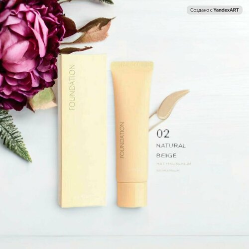 Тональный крем с экстрактом хлопка тон 02 SPF30 PA натуральный бежевый The Saem 30 мл 1015₽