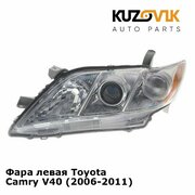 Фара левая Toyota Camry Тойота Камри V40 (2006-2009) дорестайлинг с электрокорректором