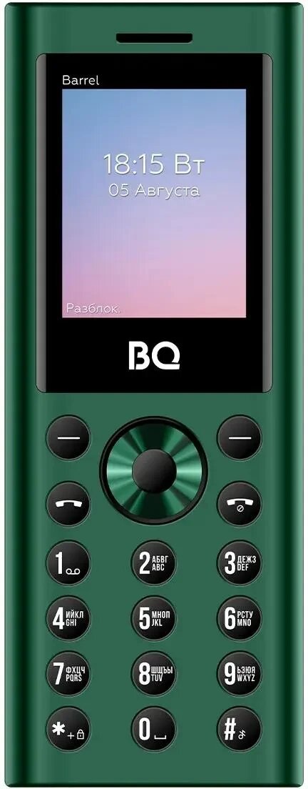 Сотовый телефон BQ 1858 Barrel Green-Black