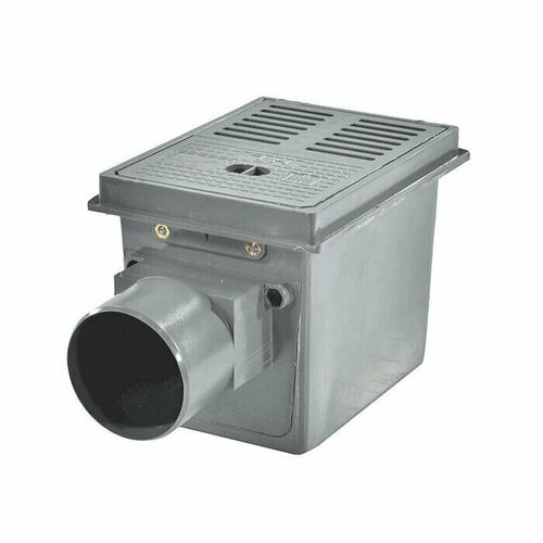 Трап для подвалов и тех помещений нерегулируемый с гидрозатвором Дн 110 с пластиковой решёткой 180х125мм горизонтальный выпуск HL HL77 41067₽