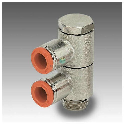 RL56 8 3/8 2L56012 METAL WORK - Разветвитель с серьгой с нар. резьбой двойной цанговый G3/8-8 мм