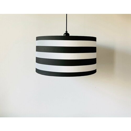 Абажур с принтом Черно-белая полоска для торшеранастольной лампы диаметр 40 см 11165₽