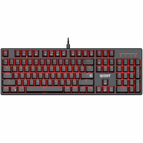 Клавиатура Defender GK-596 Quest RU черный104кн SNK мех красные 263500₽