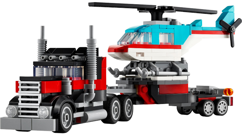 Конструктор LEGO Creator 31146 Flatbed Truck with Helicopter, 270 дет.
