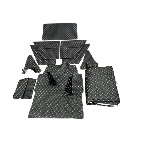 Обивка салона УАЗ Хантер (ДВП) чёрный ромб декоративная белая нить 10 шт