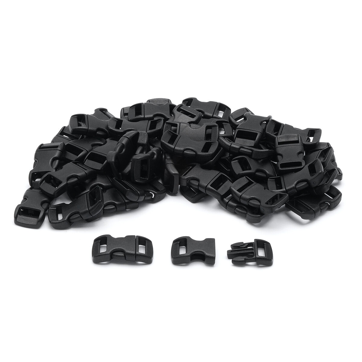 Фастекс 10 мм пластик (ацеталь) усиленный черный 50 штук Айрис