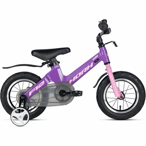 Велосипед Horh Formula 12 2024 детский для девочек магниевая рама 1 скорость для роста 85-100 см цвет Purple-Pink 15192₽