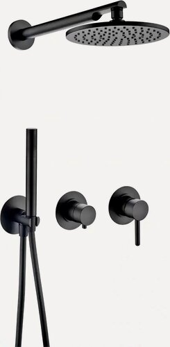 Изображение товара Душевой комплект с тропическим душем Grocenberg GB5090BL Черный матовый