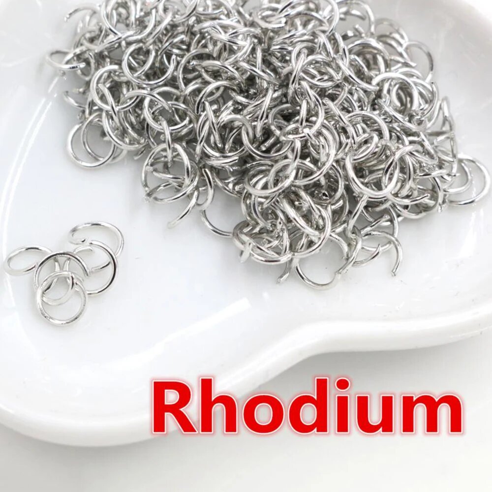 Открытые кольца Wadsfred 200 шт 4 5 6 7 8 10 мм 0.7x6mm Серебряный