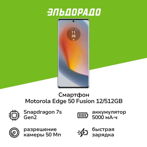 Смартфон Motorola Edge 50 Fusion 12512GB Marshmallow Blue 34999₽