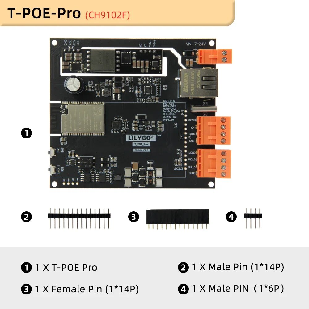 LILYGO® TTGO T-Internet-POE Ethernet Adapter