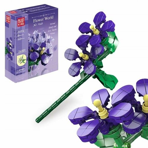 Конструктор пластиковый Mould King Цветок Фиалки - 145эл - Моулд кинг 24014 331₽