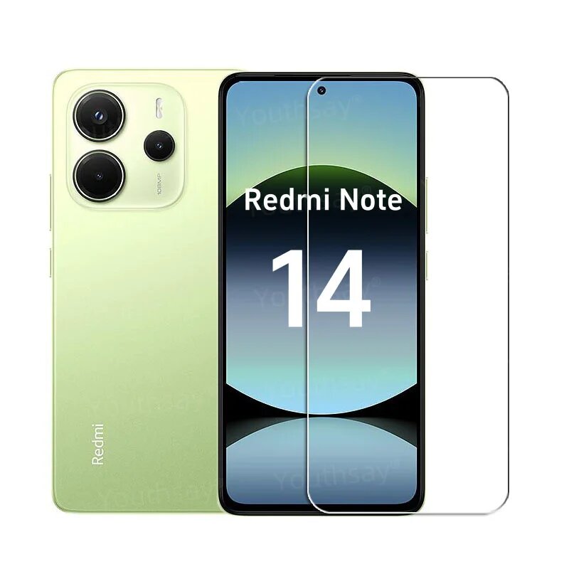 Полное стекло для Xiaomi Redmi Note 14 4G, закаленное стекло Redmi Note 14, защитная пленка для объектива камеры Redmi Note 14, 3 Glass and 3 Lens, For Note 14 5G — фото 1