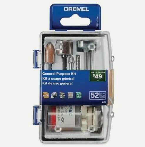 Изображение товара Набор бит насадок на гравер Dremel 52шт, для шлифования, полировки, резки, гравировки, сверления