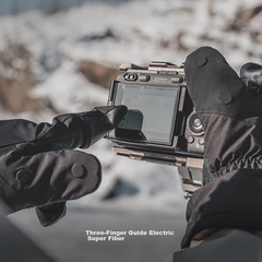 Изображение товара PGYTECH Photography Gloves, Fleece-Lined Warm Gloves, Cold-Resistant Cycling And Skiing Gloves, Camera Photography Gloves, Finger-Exposing Touchscreen Waterproof Winter Dandelion Outdoor Professional Gloves, Size M