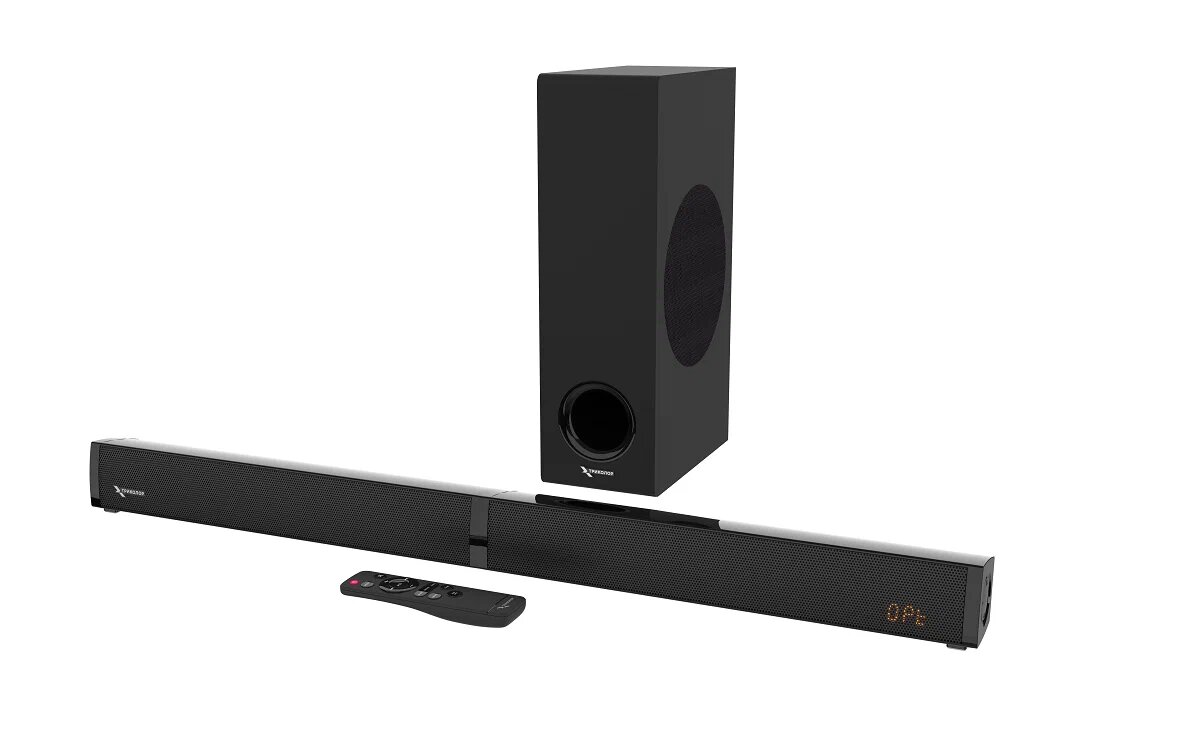 Саундбар триколор tr-sb-01 с сабвуфером 2.1, 80вт+40вт, Bluetooth, черный