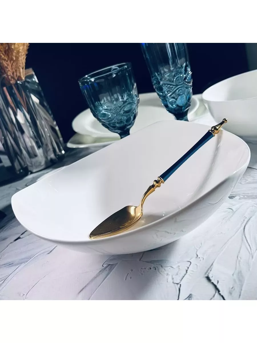 Салатник Lenardi из костяного фарфора, 23,5см, объем 250-500мл, белый