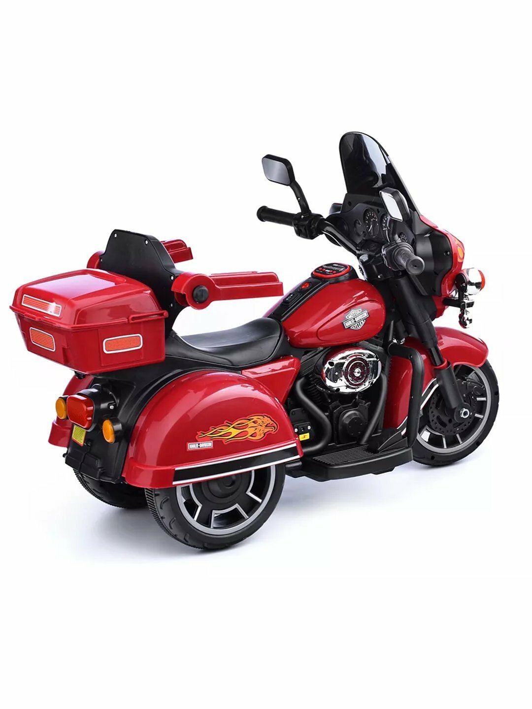 Электромотоцикл "Harley Davidson Chopper", для детей 2-5 лет, 1 место, красный — фото 1