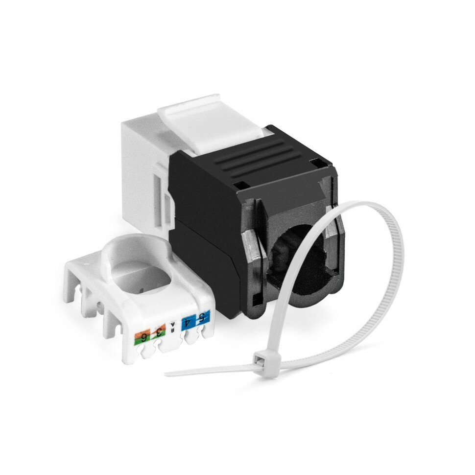 Модуль-вставка Keystone Jack RJ-45 ExeGate KJ-8P8C-U-C5e-180-TL (Кат.5e, неэкранированная, 180 градусов, IDC Toolless (без инструмента)) (EX297343RUS)