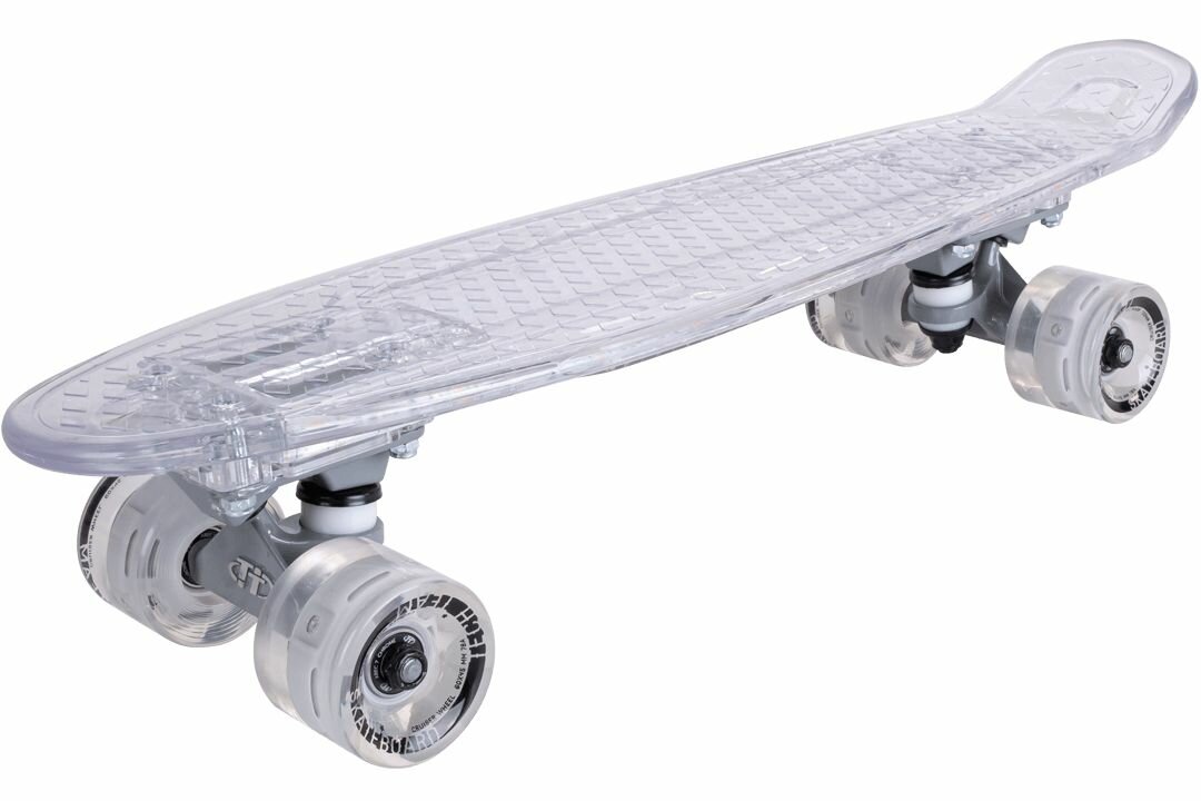 Скейтборд Transparent 22 light clear свет платформа+колёса — фото 1