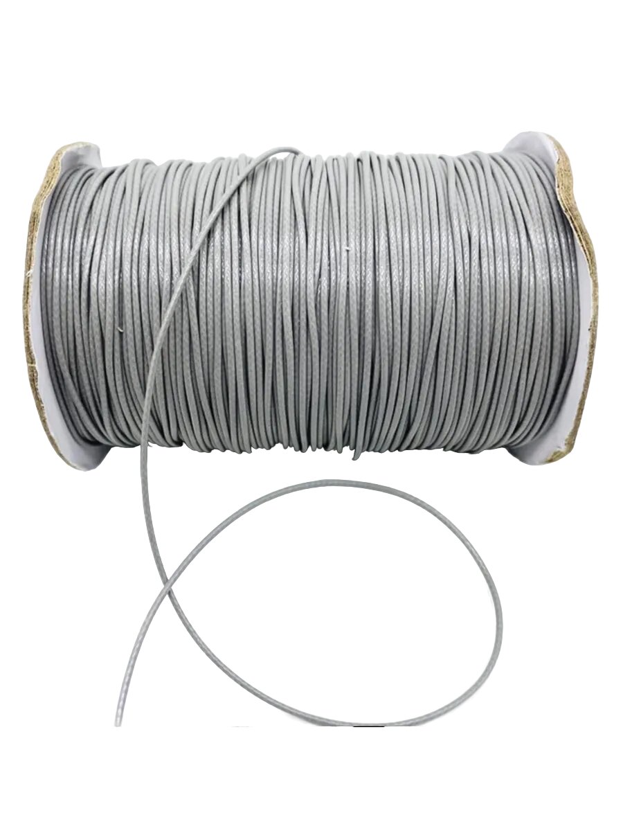 Вощеный шнур 1 мм серый