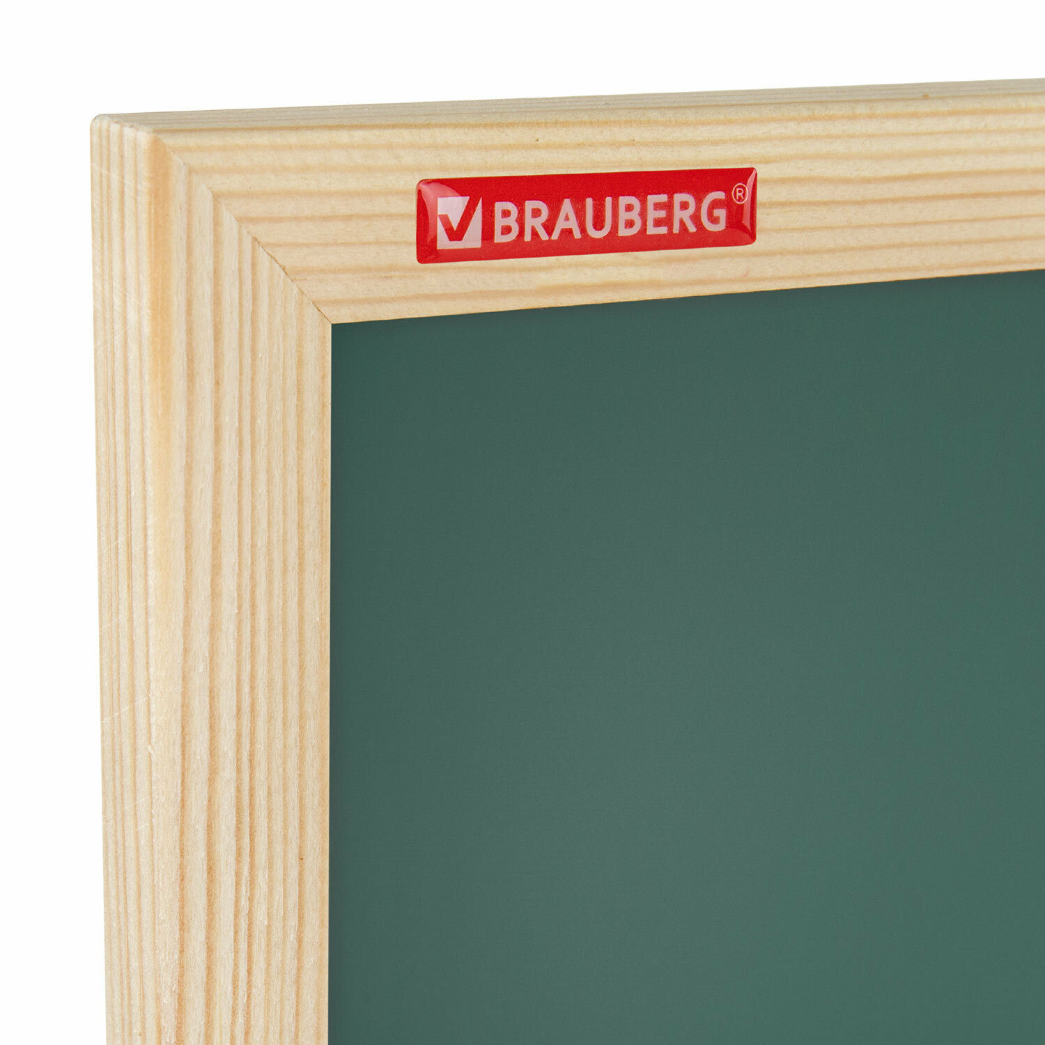 Доска для мела магнитная 45х60 см, зеленая, деревянная рамка, BRAUBERG "Wood", 238798 — фото 1
