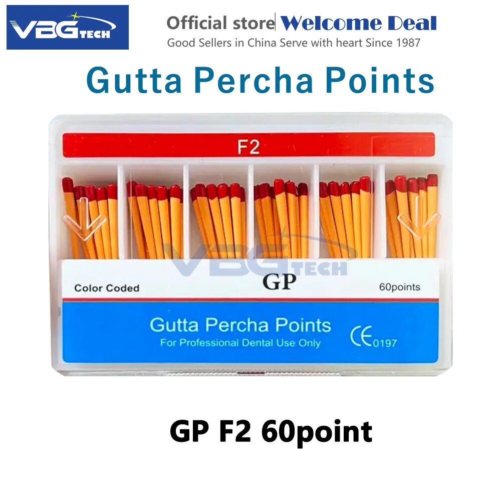 Одноразовые бумажные наконечники для эндодонтии VBG GP-F2