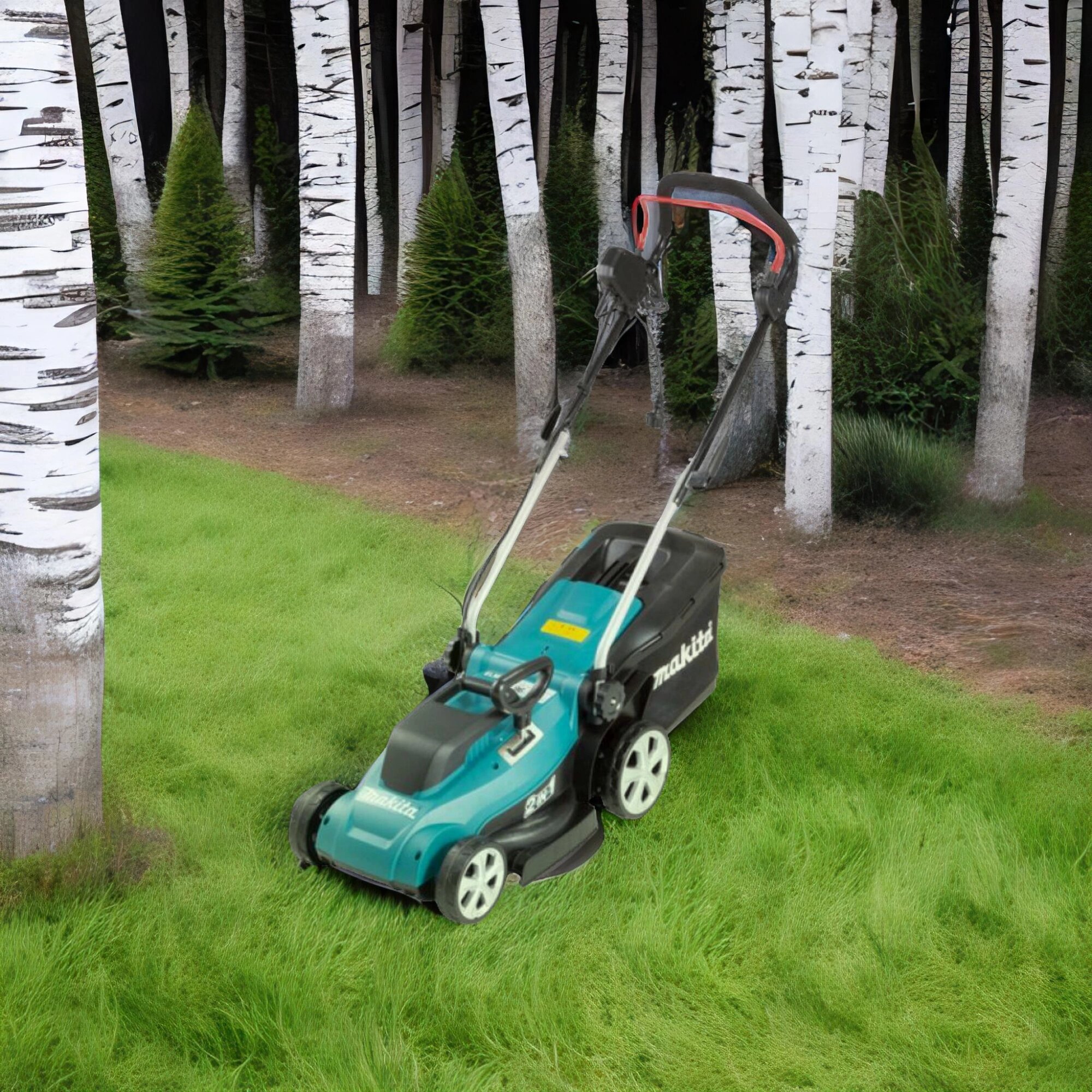 Газонокосилки Ручные Газонокосилка роторная Makita ELM3320 1200Вт, Регулировка высоты скашивания, Складная ручка