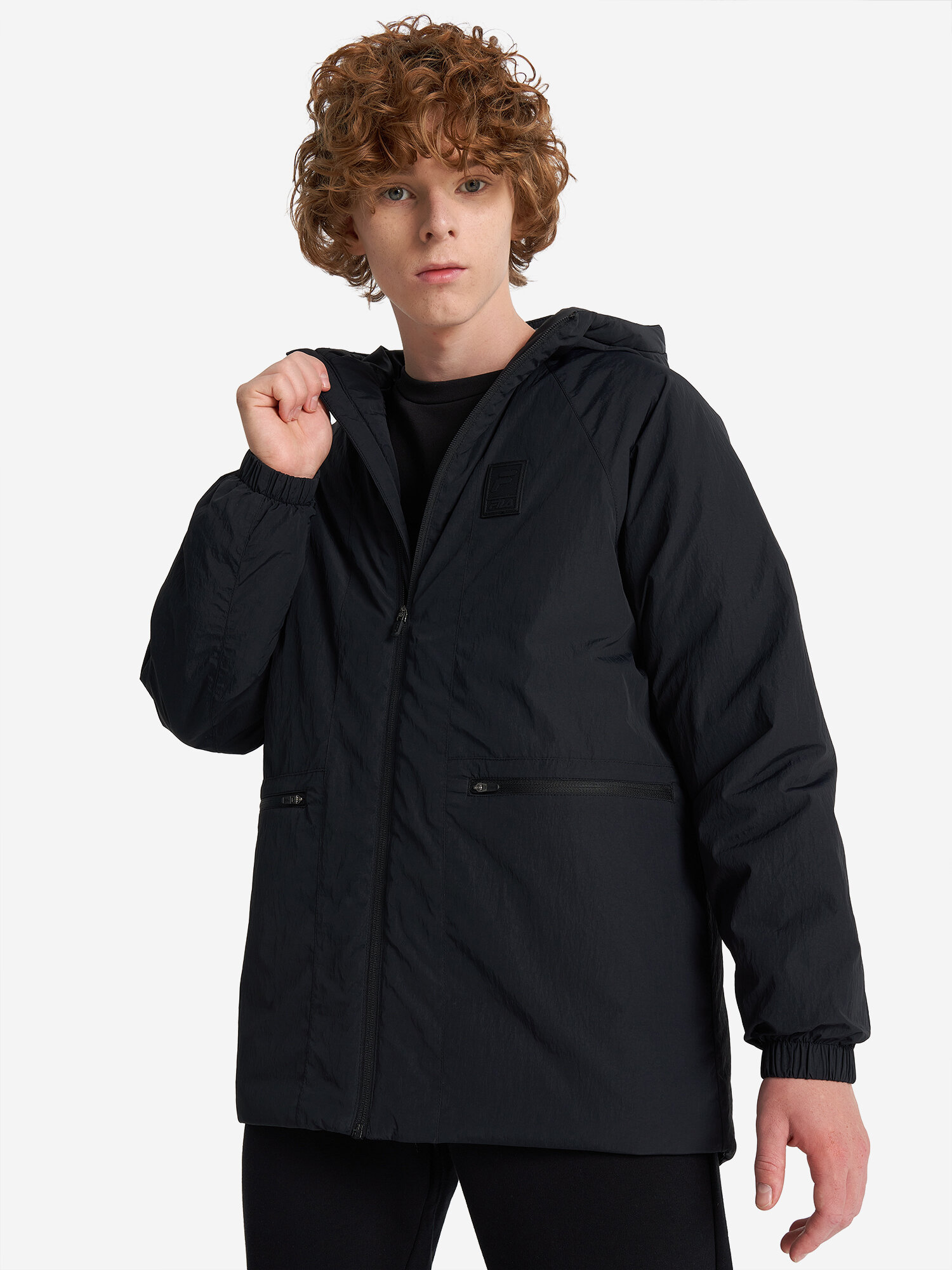 Куртка спортивная Fila Running Boy's Padded Jacket размер 152-158 черный
