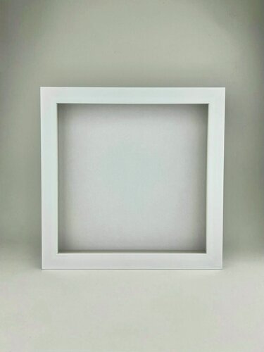 Изображение товара Глубокая рамка Привет Багет/Квадратная белая рамка 25*25 со стеклом