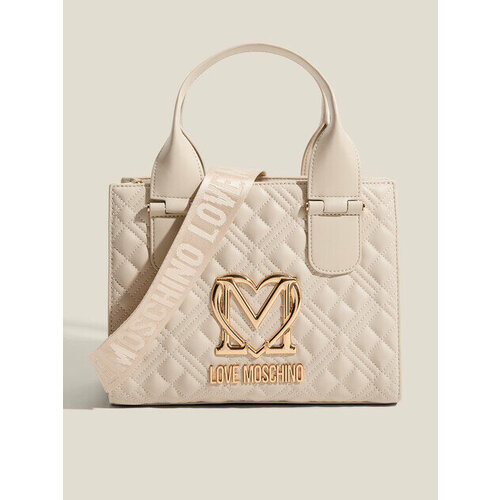 Сумка тоут LOVE MOSCHINO фактура гладкая светло-бежевый 32359₽