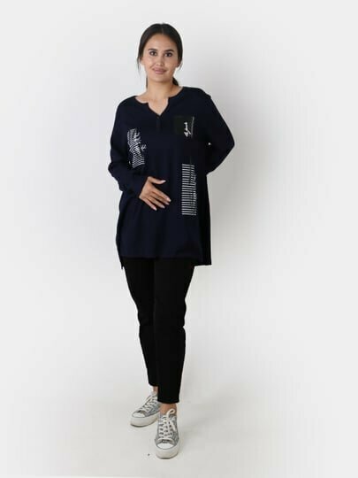 Туника , размер 60, темно-синий — фото 1