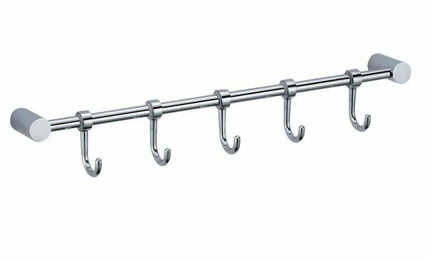 Планка VIKO V-705 с 5-ю крючками (латунь) хром