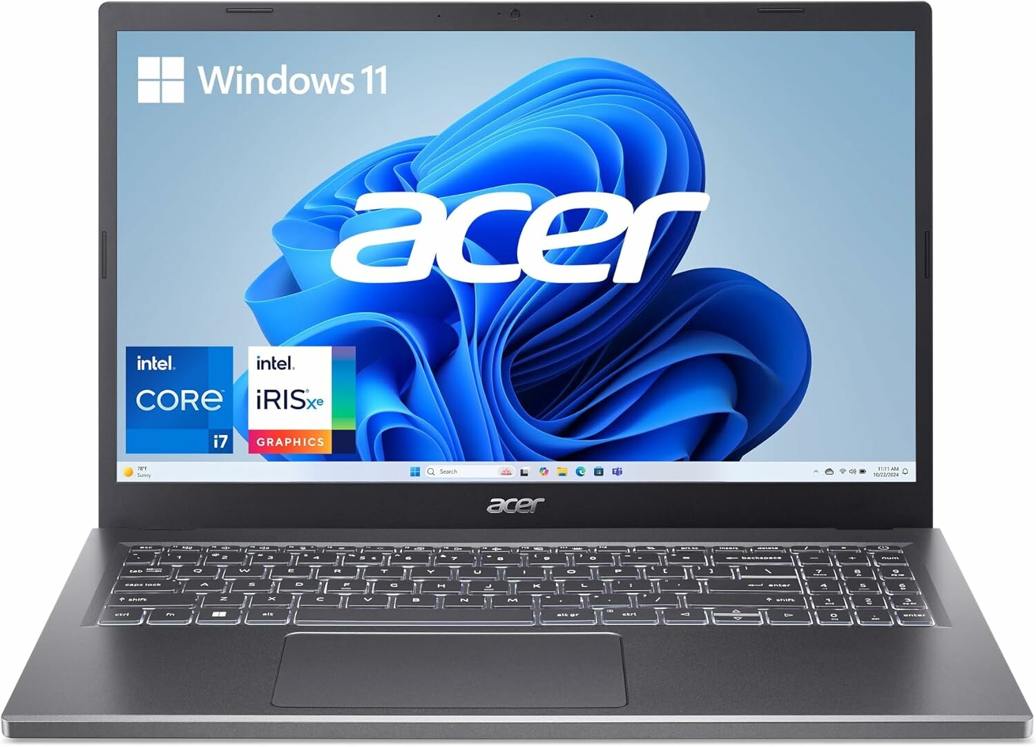 Ноутбук Acer Aspire 15 A15-51M-959S Intel Core i9-13900H 16GB 512GB 15.6" FHD IPS Iris Xe Steel Gray Backlit