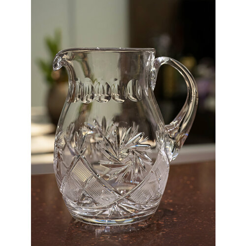 Кувшин для воды напитков сока и лимонада хрустальный без крышки объем 15 литра Неман 5108-10001 9219₽