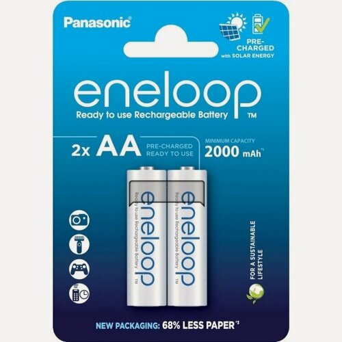 Изображение товара Аккумулятор Eneloop Panasonic LR6 AA 2000 mAh (уп 2 шт)