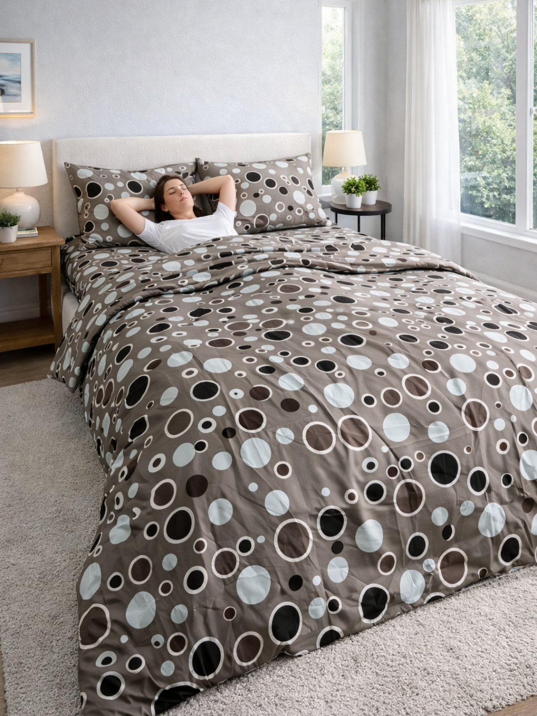 Постельное белье, 140x220 см, комплект, с простынью и наволочкой — фото 1