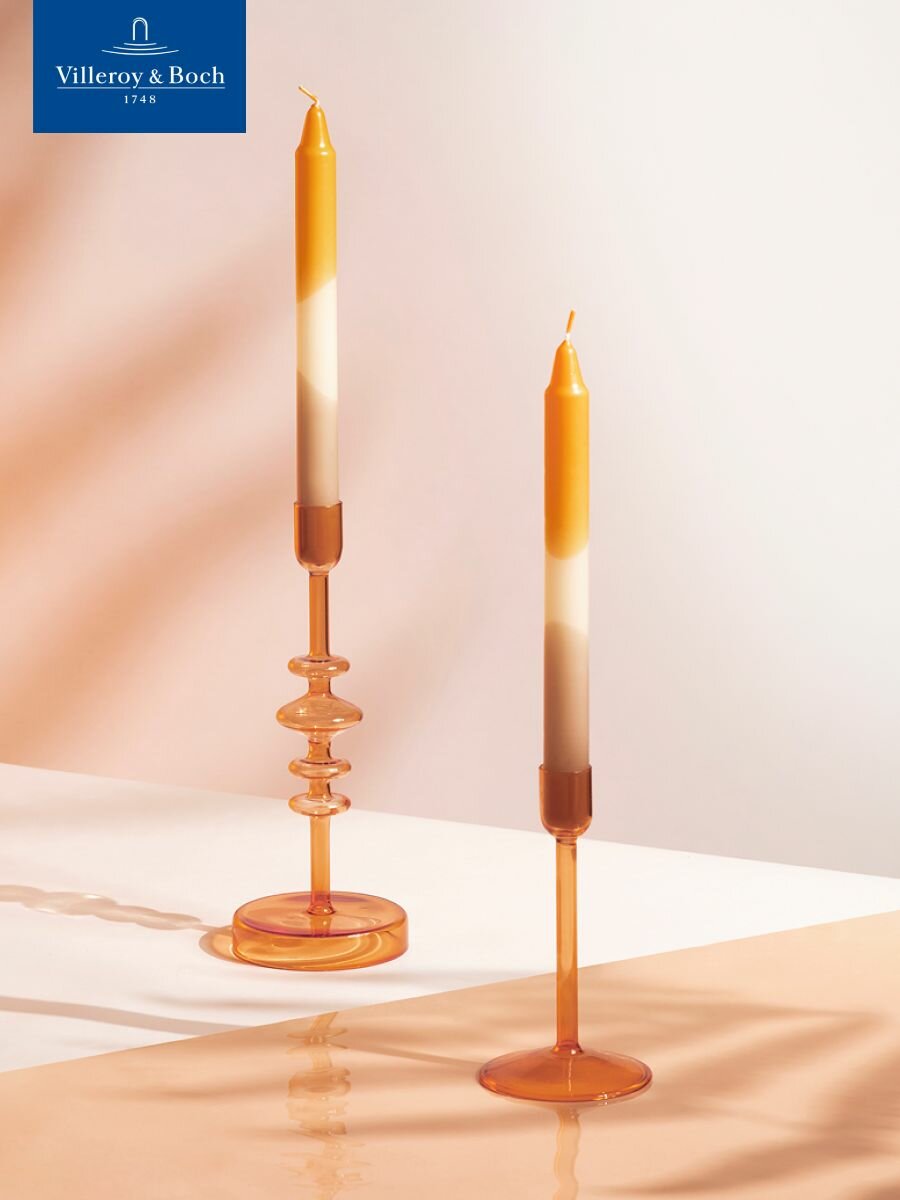 Свечи декоративные 2 шт, 24,6 см, Like Home, Apricot clay, Villeroy & Boch, Натуральный Воск