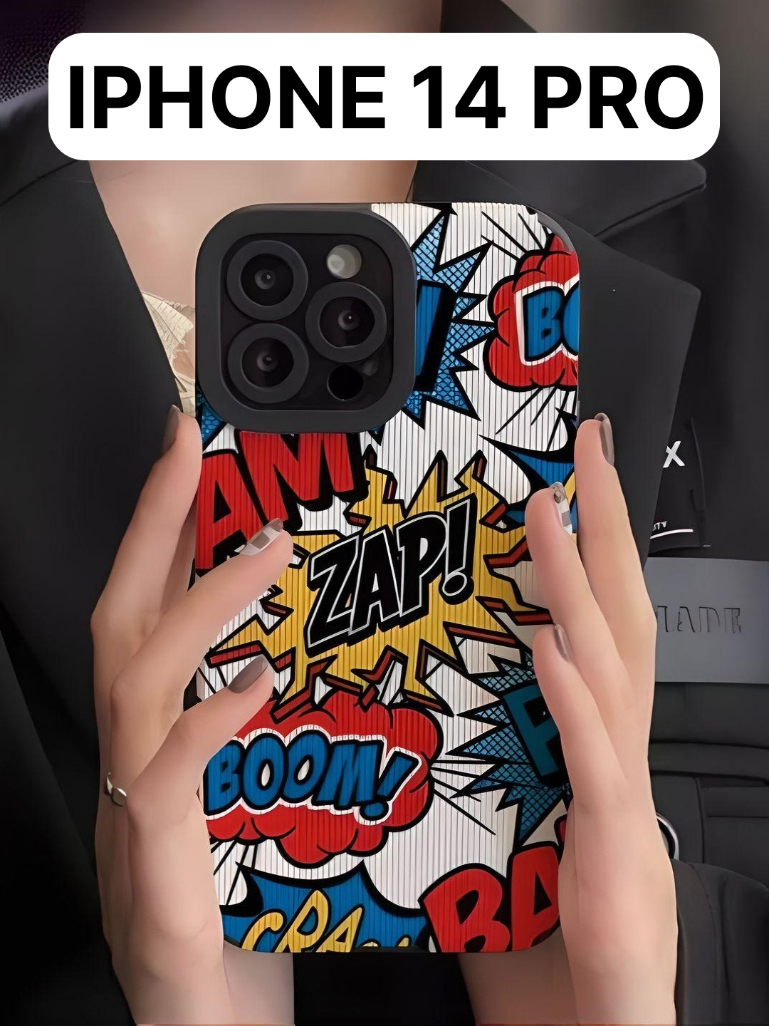 Защитный чехол на айфон 14 про / iphone 14 Pro силиконовый противоударный с защитой камеры, белый