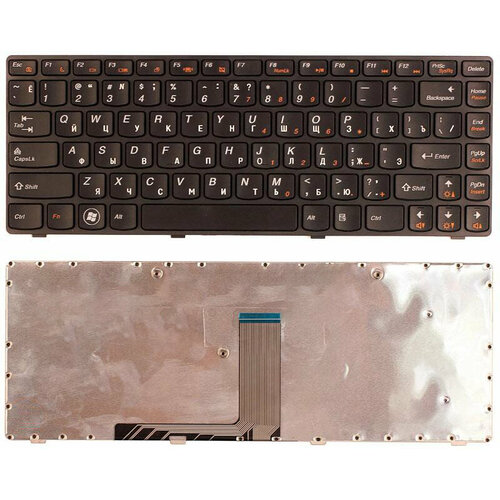 клавиатура для ноутбука lenovo ideapad z380 черная с черной рамкой Клавиатура для ноутбука Lenovo Ideapad B470 V470 черная с рамкой
