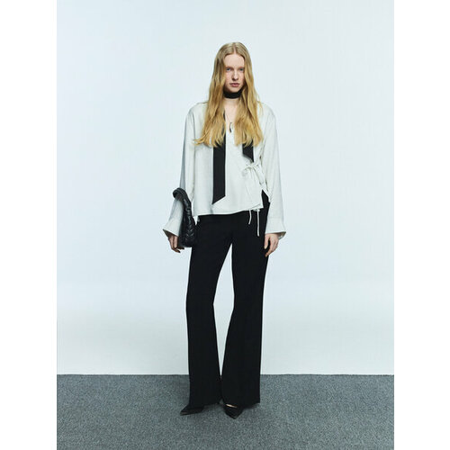 фото Брюки zarina, размер 2xs (ru 40)/170, черный