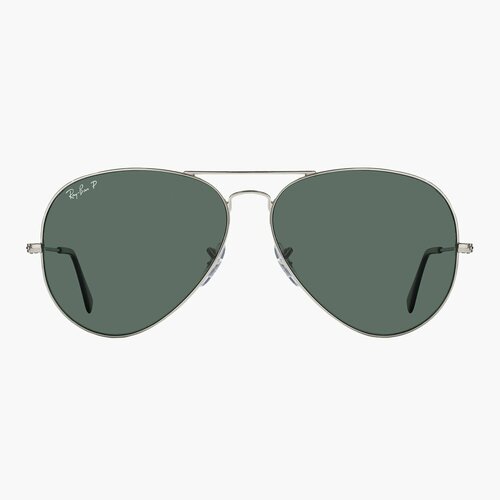 Солнцезащитные очки Ray-Ban, зеленый, серебряный