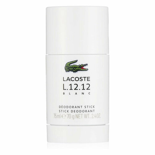 Дезодорант мужской Lacoste L.12.12 blanc (стик) , 75 мл дезодорант стик l occitane cedrat 75 мл