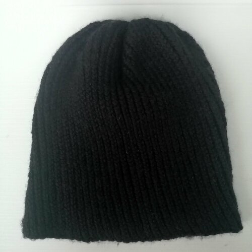 фото Шапка шапка вязанная, размер 56-60см, черный нет бренда