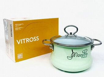 Кастрюля VITROSS 2,0 л тор высокий борт MAESTRO салатный 8SO165S