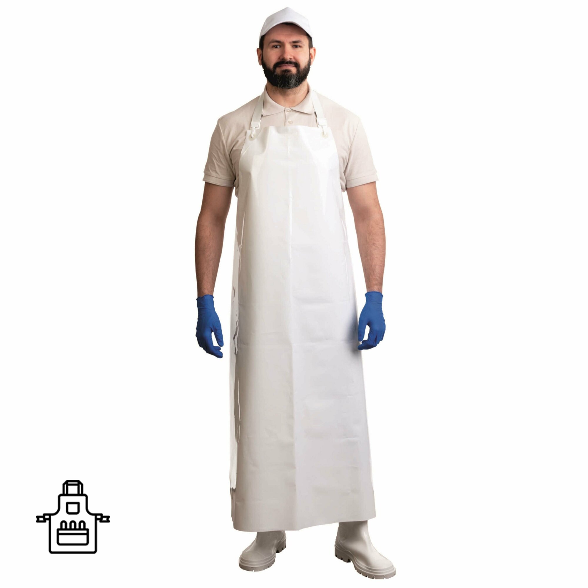 фото Фартук защитный Ларипол 90x115 полиуретановый белый 0.3 мм