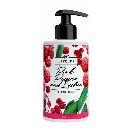Жидкое мыло с ароматом розового перца и личи / HerbEra Pink Pepper and Lychee Liquid Soap